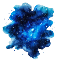 vibrante acuarela representación de un cósmico escena, cortar fuera - valores . png