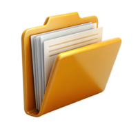 un' cartella con documenti nel esso png