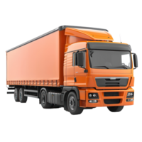 3d carico camion isolato su trasparenza sfondo png