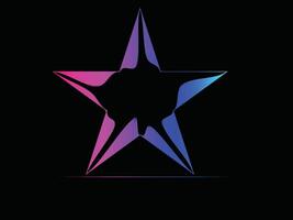 abstract beautiful neon star icon frame vector
