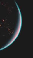 oppervlakte van aarde planeet in diep ruimte video