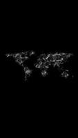 wereld kaart met lijn verbindingen, monochroom. media. wereldwijd bedrijf, globaal communicatie concept. verticaal . video