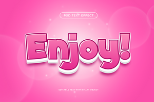 genießen 3d Text bewirken psd