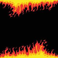 ardiente fuego frontera cuadrado antecedentes vector