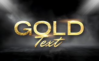 Gold Double Text Effect psd