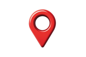 vermelho localização PIN ícone isolado em transparente fundo. clássico mapa marcador símbolo usava para geográfico localização, navegação, e viagem propósitos. png