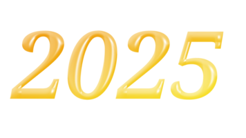 2025 año con naranja amarillo color png