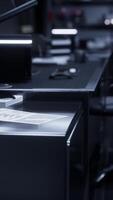 futuristic office and communication network center video