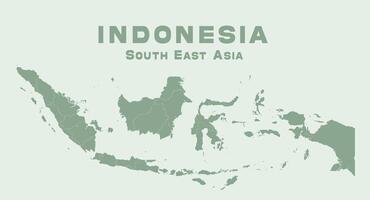 Illustration Country Map Indonesia Southeast Asia Wide Background vector