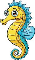 Graceful Seahorse Available on EPS File vector