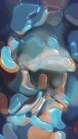 psychedelisch abstrakt Hintergrund mit glänzend verwandeln Klecks Formen. Blau und Bernstein Farben mit glatt organisch Flüssigkeit Bewegung. voll hd Schleife. video