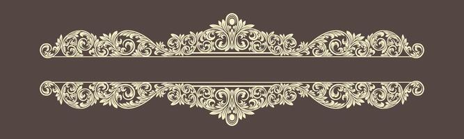 frame Elegant luxury vintage floral border ornament wedding element vector