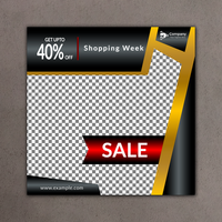 Fashion sale social media post template design and Social media post. psd