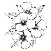 dibujos de flores para colorear para adultos vector