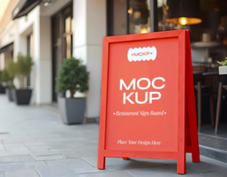 menu board Restaurant branding Mockup psd