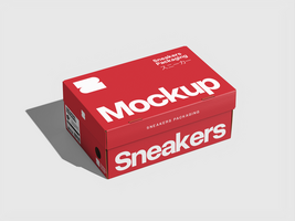 papier carton chaussure boîte maquette psd