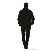 silhouette de une la personne en marchant dans une isolé zone isolé transparent png