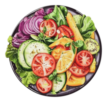 Frais légume salade avec coloré Ingrédients png