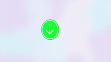 Download screen animation with realistic screen, animated download button when clicked and turns into an icon. video