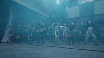 Dynamic Dance Performance in Smoky Studio video