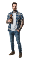 un' uomo con tatuaggi Tenere un' birra png