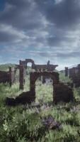 Ruins of ancient stone walls video