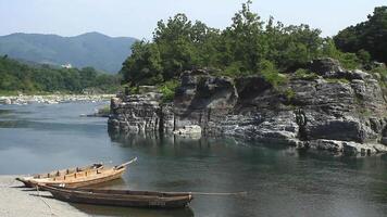 Nagatoro river in Chichibu Saitama sunny day video