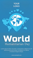 comemoro mundo humanitário dia com global consciência e Apoio, suporte psd