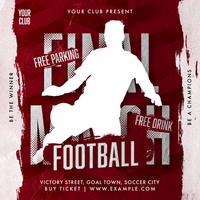 Final match social media design psd