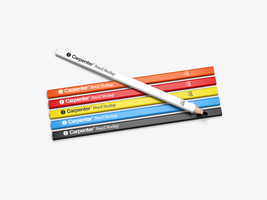 Realistic Carpenter's Pencil Mockup psd
