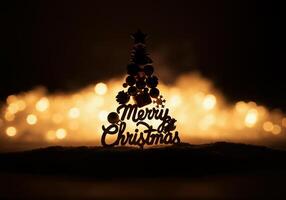a christmas tree shaped words with merry christmas photo