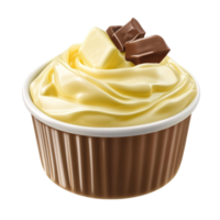 Chocolat petit gâteau surmonté avec fouetté crème png