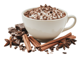 chaud boisson avec Chocolat et épices pour hiver png