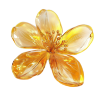 dourado cristal flor enfeite png