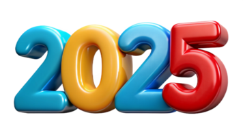 vibrante número 2025 png