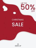 Christmas promo sale banner design vector