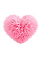 flauschige Rosa Herz Design png
