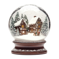 hiver village scène neige globe décoratif art confortable Accueil fermer nostalgie png