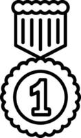 1st Prize Line Icon vector