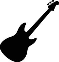 música instrumento de bajo guitarra silueta Arte ilustración diseño vector
