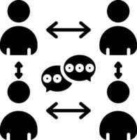 Communication Glyph Icon vector