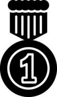1st Prize Glyph Icon vector