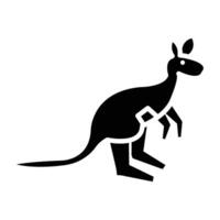 canguro lado ver icono vector