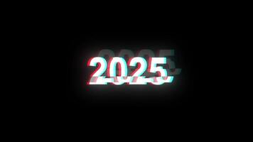 Modern Glitch Text Animation Happy New Year 2025 Design video