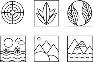 Nature-inspired abstract art line art stunning illustration designs vector