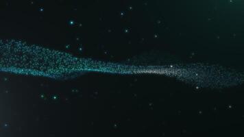 Flowing Blue and White Particle Wave Background video