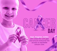 World cancer day poster design with cancer patient Inspiring Smile cancer day with cancer ribbon psd