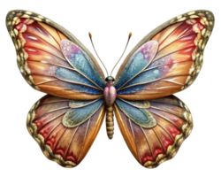 borboleta com brilhantemente colori flores silvestres png