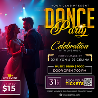 Neon Nights Join Us for an Unforgettable Dance Party psd