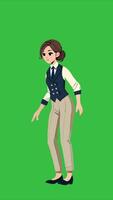 francis personagem mulher desapontado expressão looping animação video